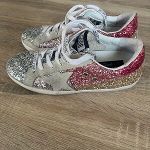 Golden Goose Pink Glitter Sneakers